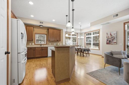 Enjoy this spacious kitchen overlooking the dining and living room