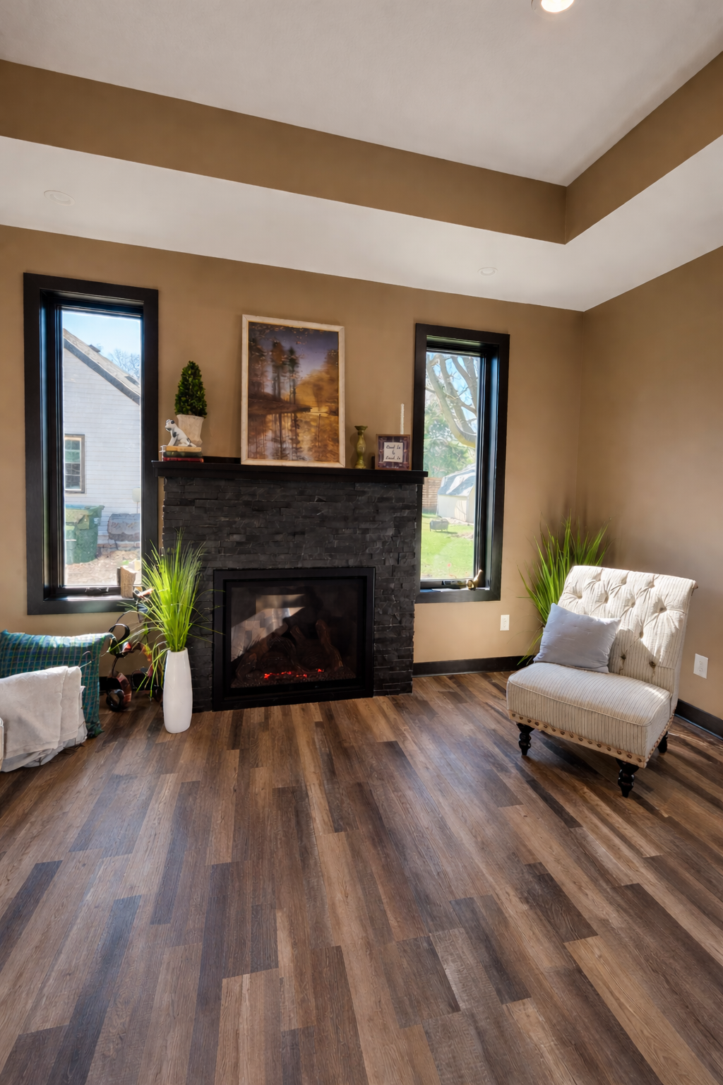 Main Level Living room fireplace