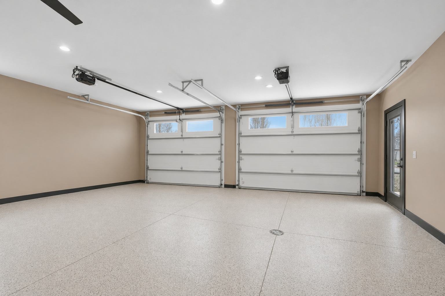 Finished 2+ Car Garage with Extra Flex Space