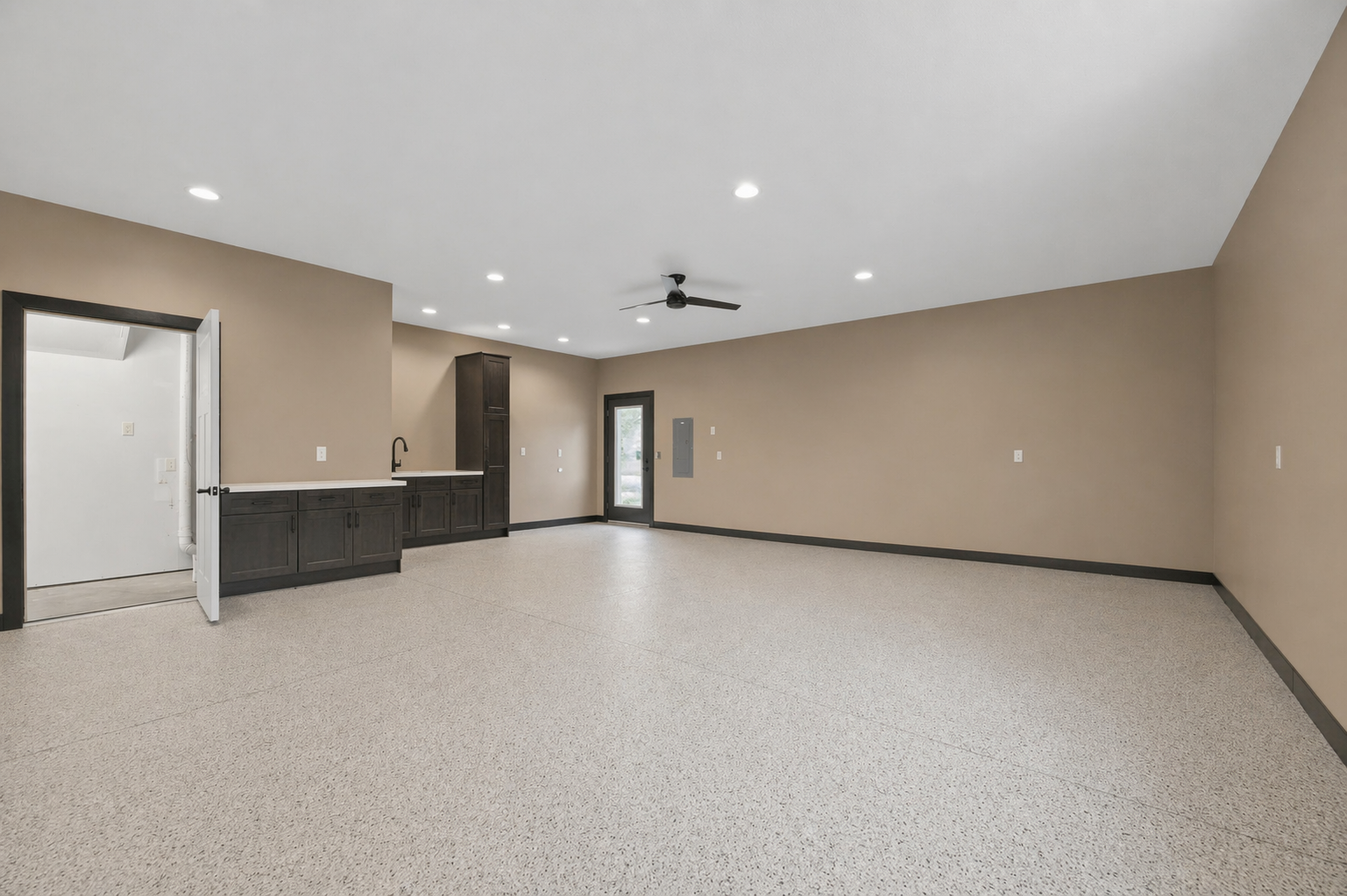 Finished 2+ Car Garage with Flex space & Utility Room