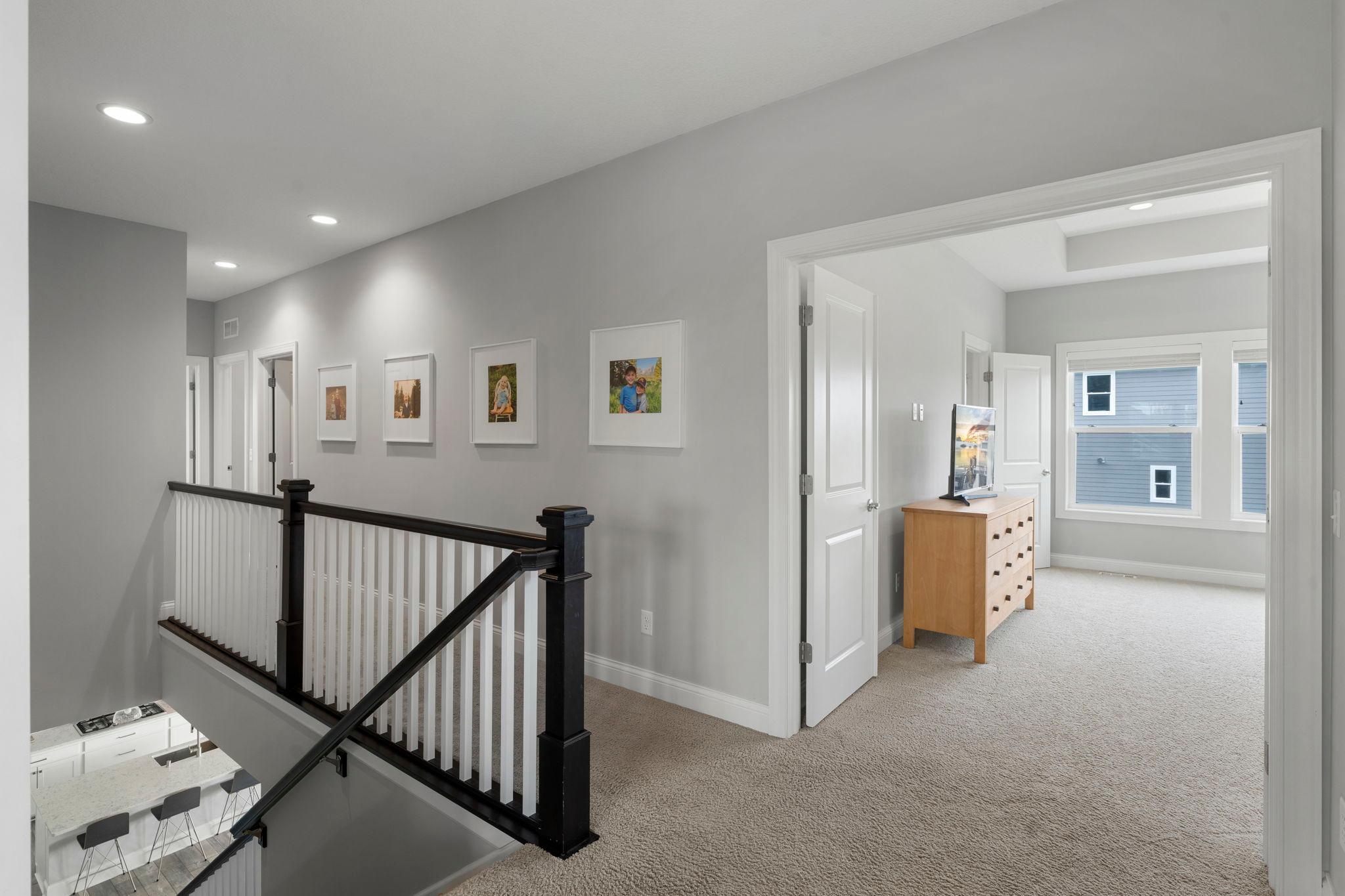 Located across the hallway from the bedrooms.