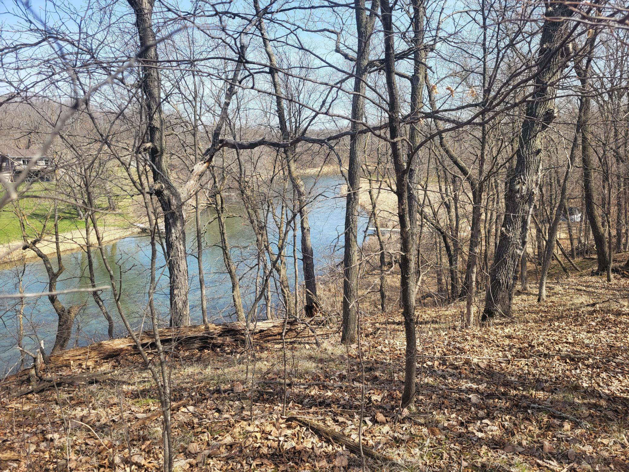 NW corner of lot looking E at river