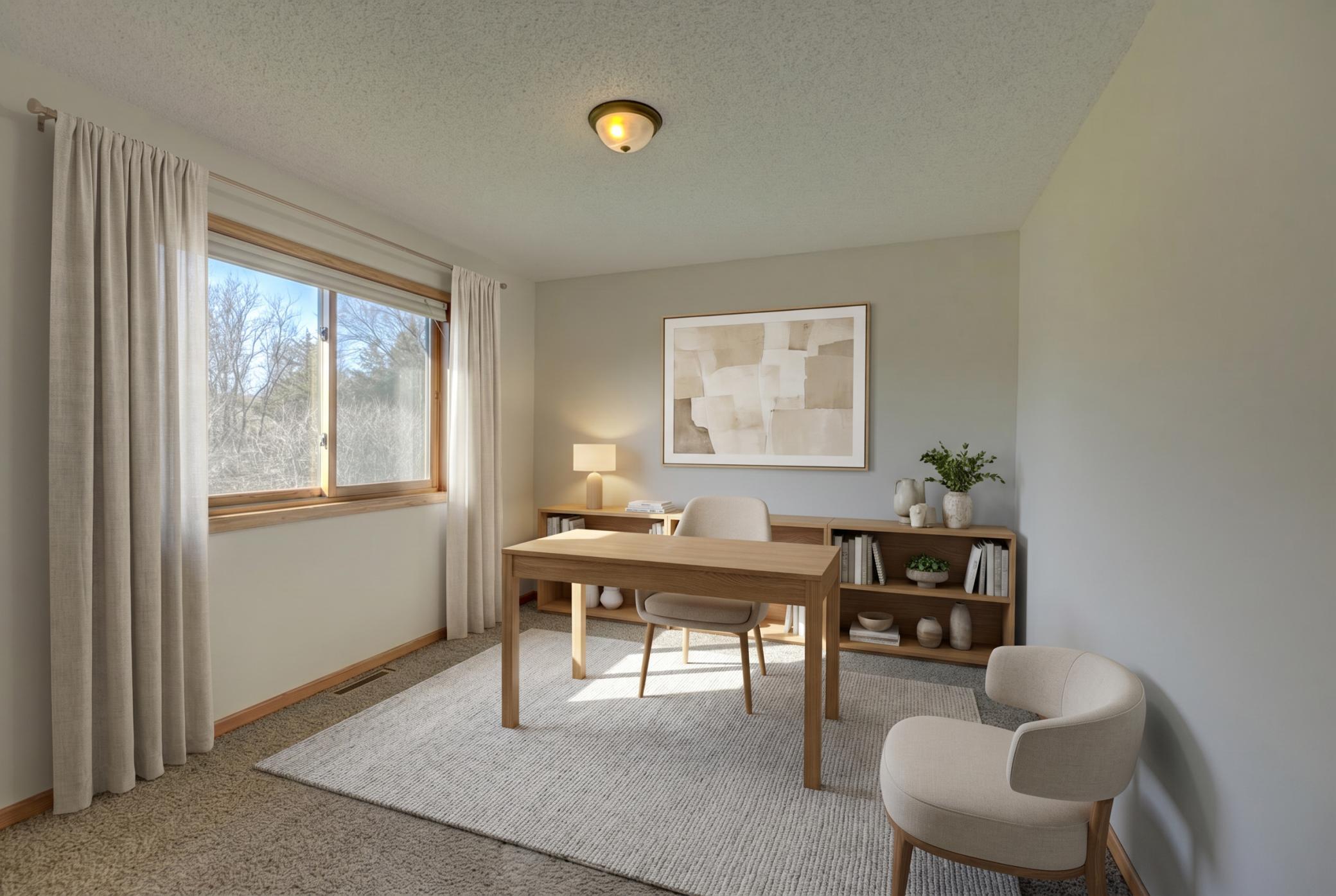 Bedroom (virtually staged as an office)