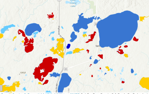 Henderson (Dark Blue in Center) is in the clearest category on U of M clarity site