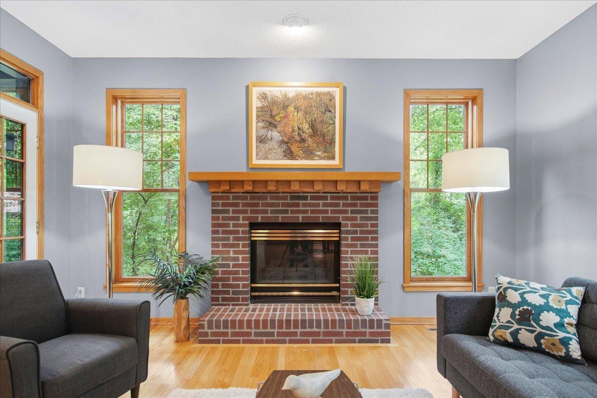 The Living Room Features a Gas Fireplace