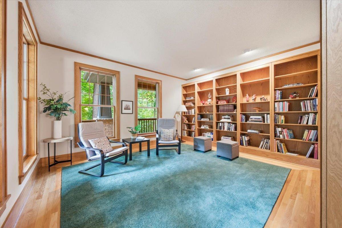 As you enter the home, you'll be greeted by the Library, which could also function as a Den, Office, or Living Room!