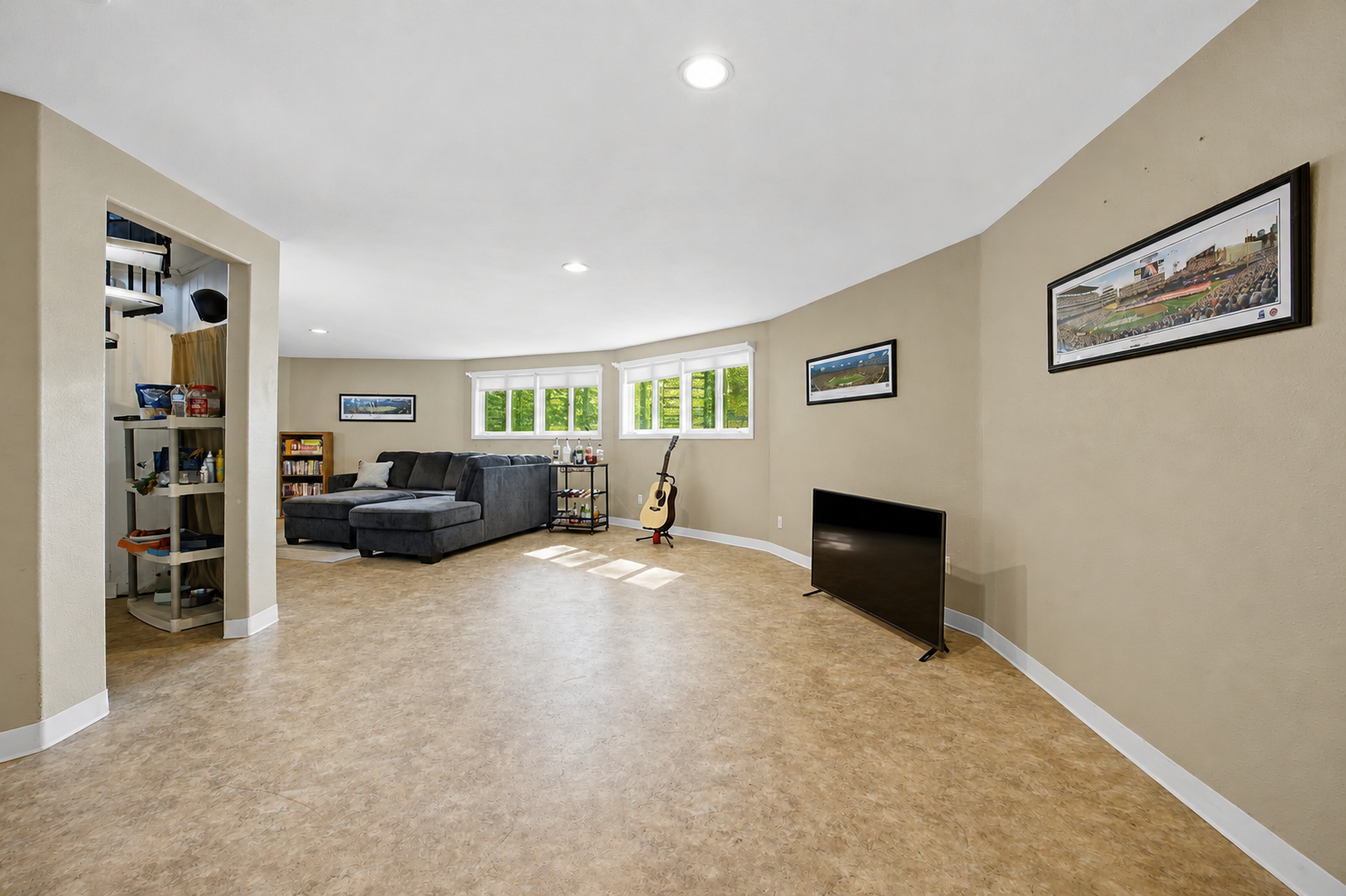 Lower level family room
