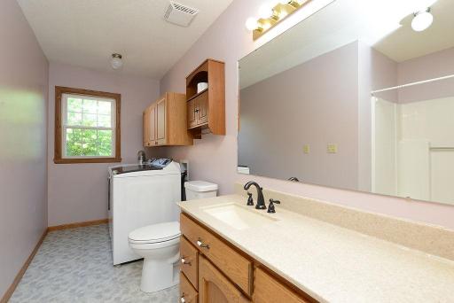 Updated primary 3/4 bath. Washer and dryer included