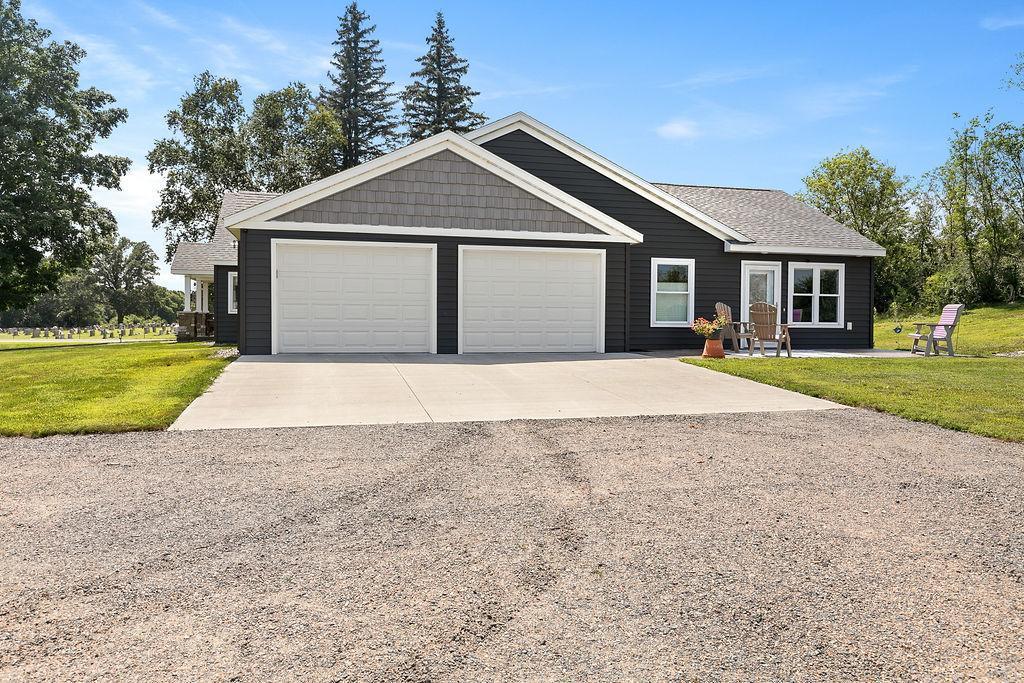 Attached finished garage