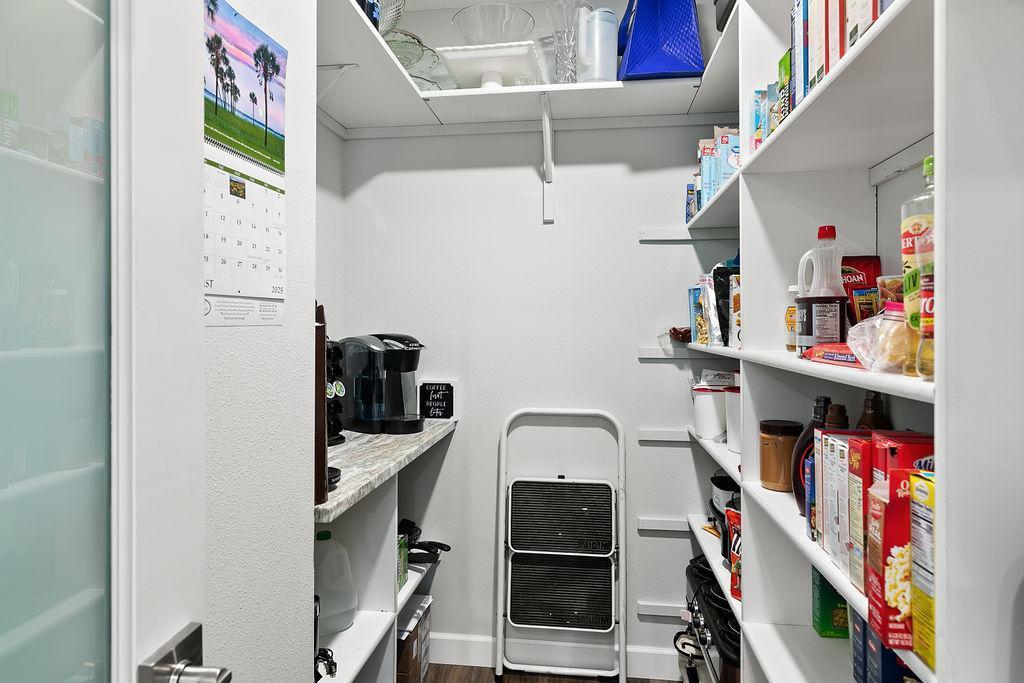 Pantry with a coffee bar