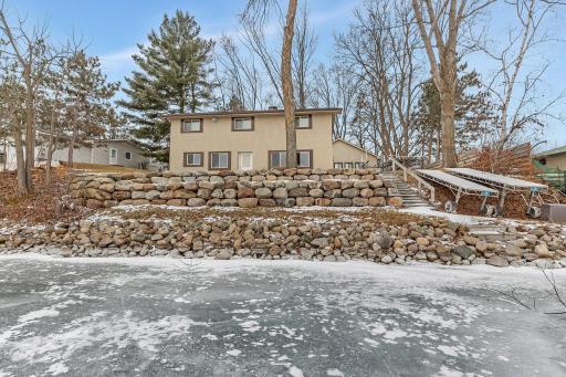 Winter Pic from lake (New Rip Rap & Retaining Wall)