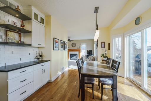 The kitchen has 3/4 hardwood floors that run throughout the foyer and informal dining area, which leads to a generous deck.