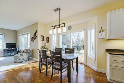 The home receives wonderful natural light via large windows on multiple sides of the home.