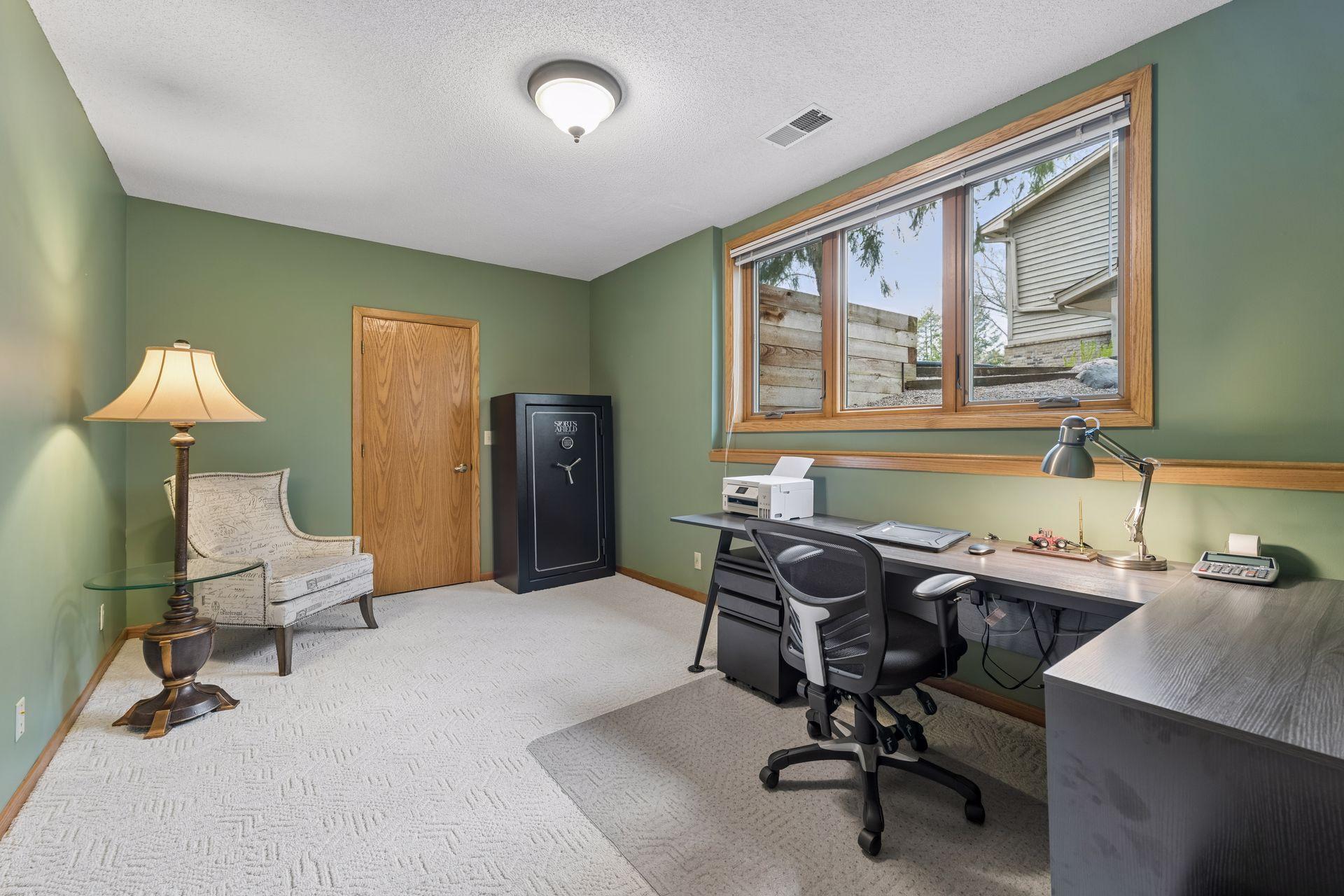 The third bedroom features a large walk-in closet. Currently used as an office and could also serve as a craft or hobby room.