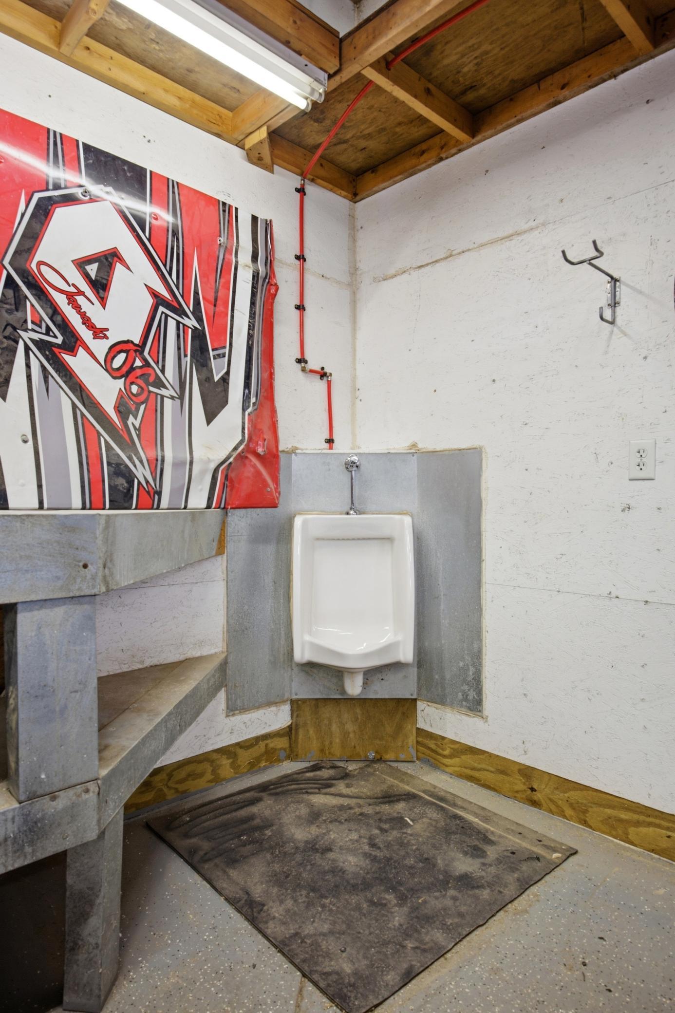 Garage has a Urinal!