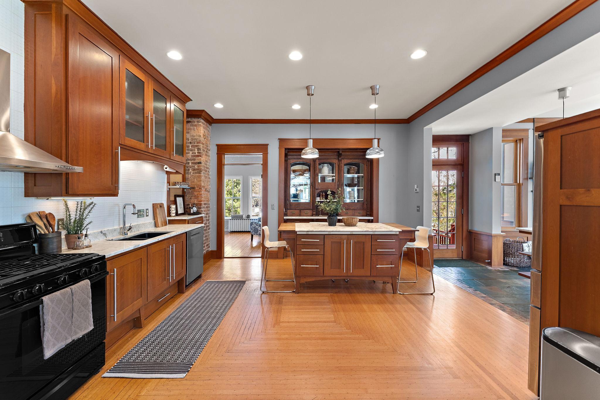 An abundance of space and natural light in the chef's kitchen