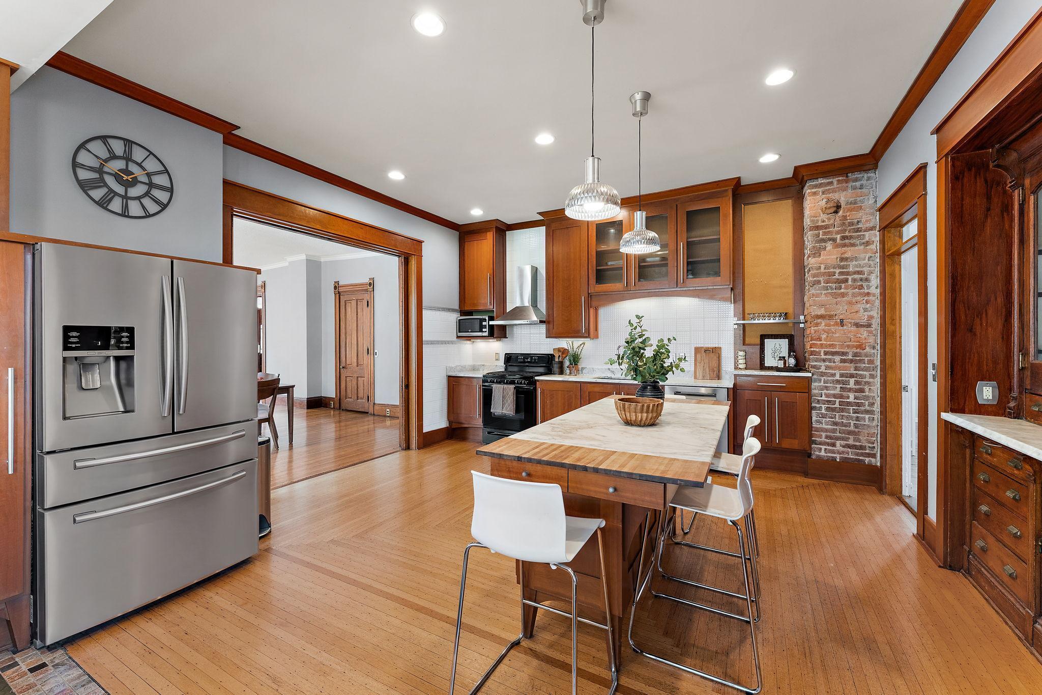 Stunning built in buffet with original hardware, and updated appliances