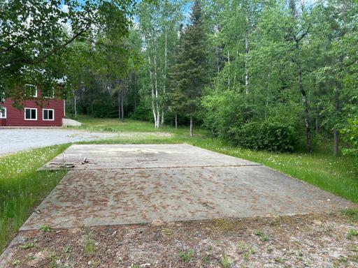 Existing slab and apron for future garage