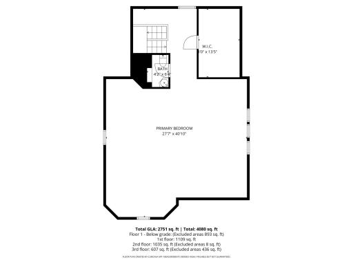 Floor Plan - 3rd Floor 41x28 Private Primary