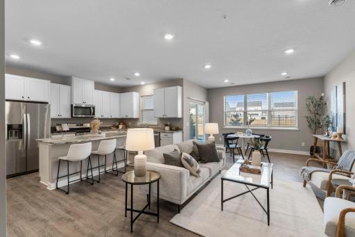 Step inside to a light-filled, bright open-concept main level.