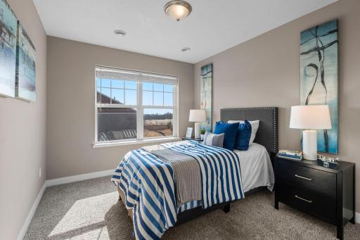 A look at bedroom two on the upper level.