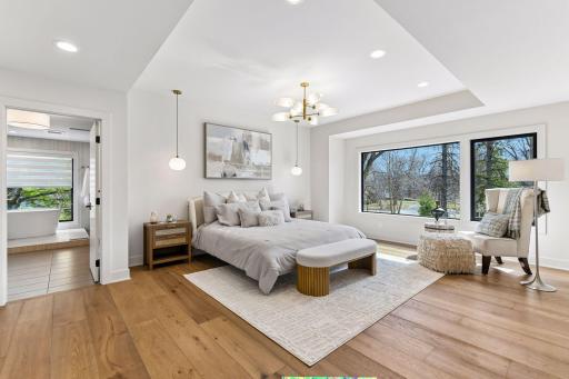 Vaulted master suite.