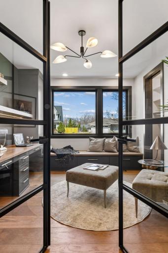 Main floor office French doors.