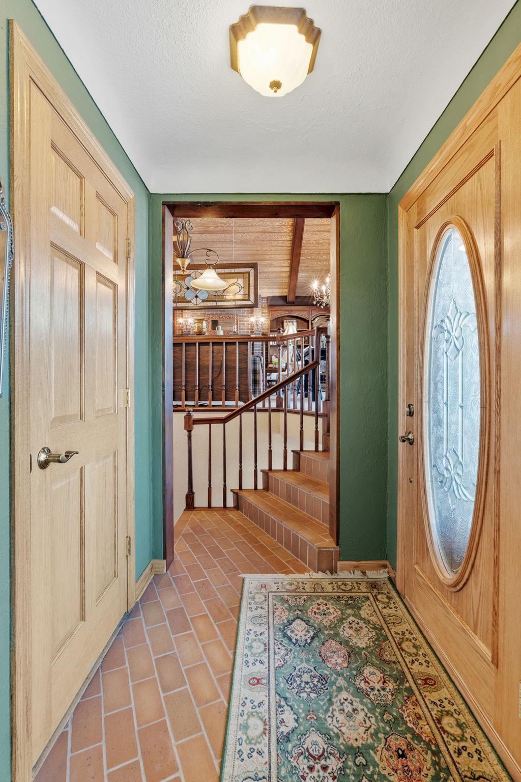 Gracious tiled entry welcomes you in