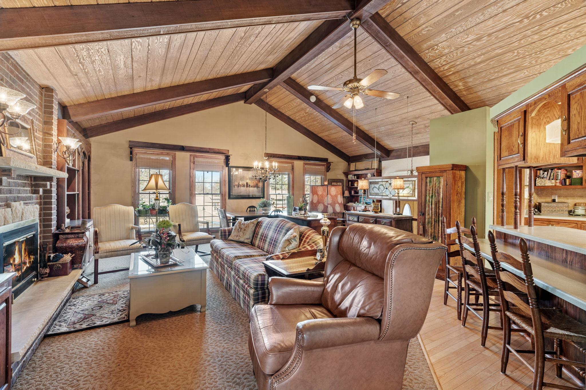 Enjoy the crackling warmth of a hot wood fire in winters first snowfall