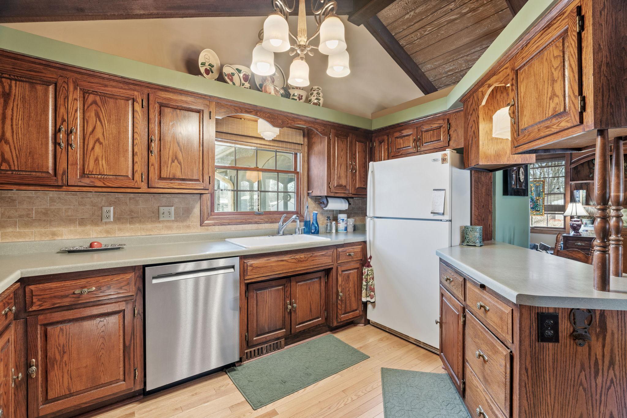 Another kitchen view showing abundance of counterspace