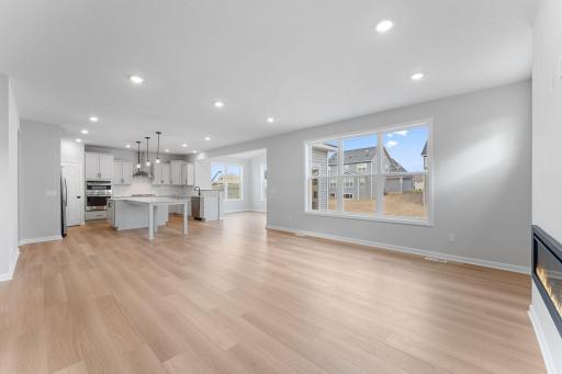 Large picture window in family room great natural lighting