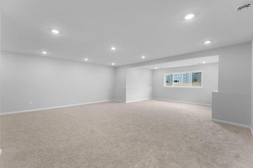 Lower level rec room, come check out our model home it's a furnished Victoria