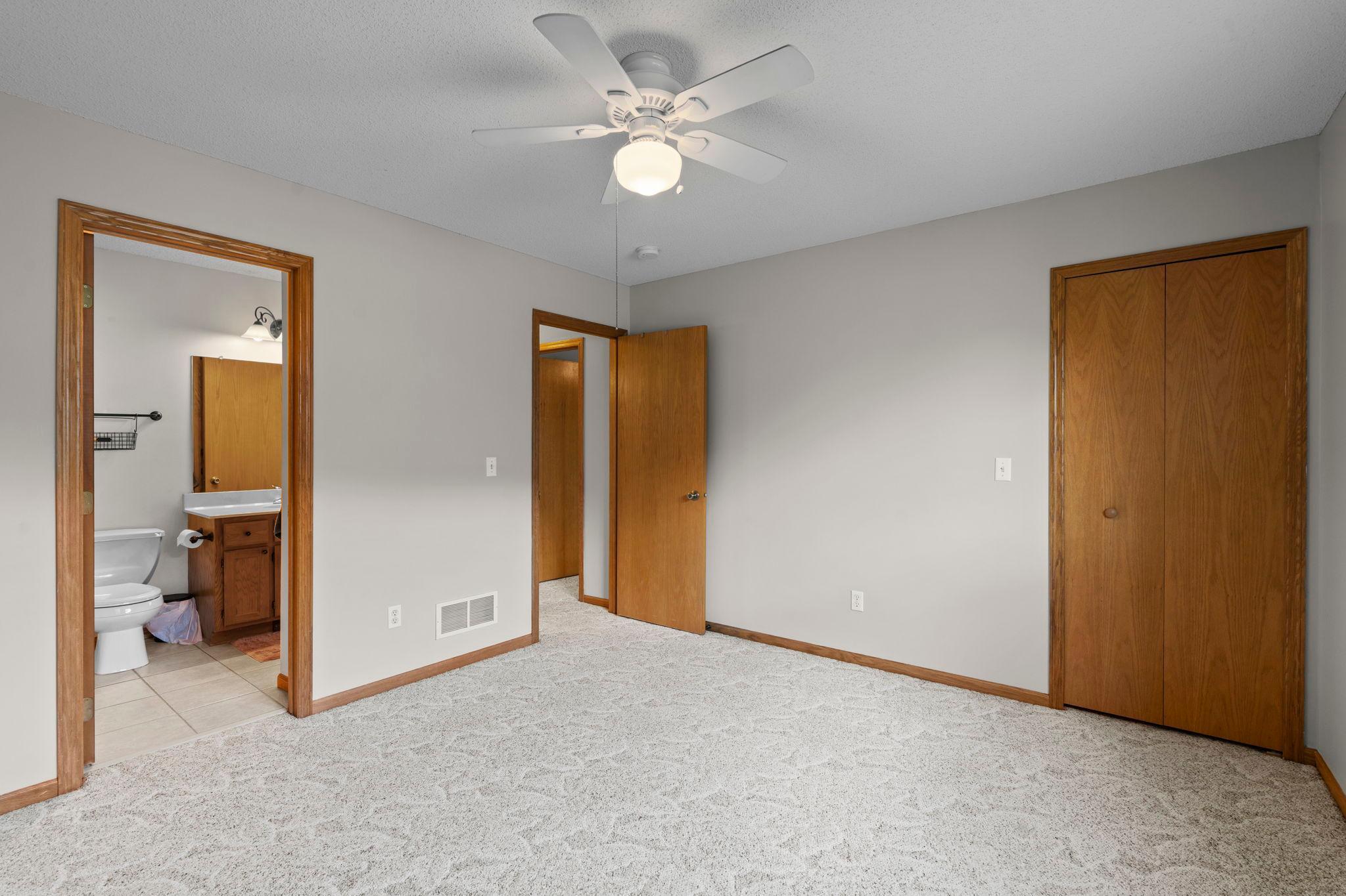 Primary bedroom with pass thru bath