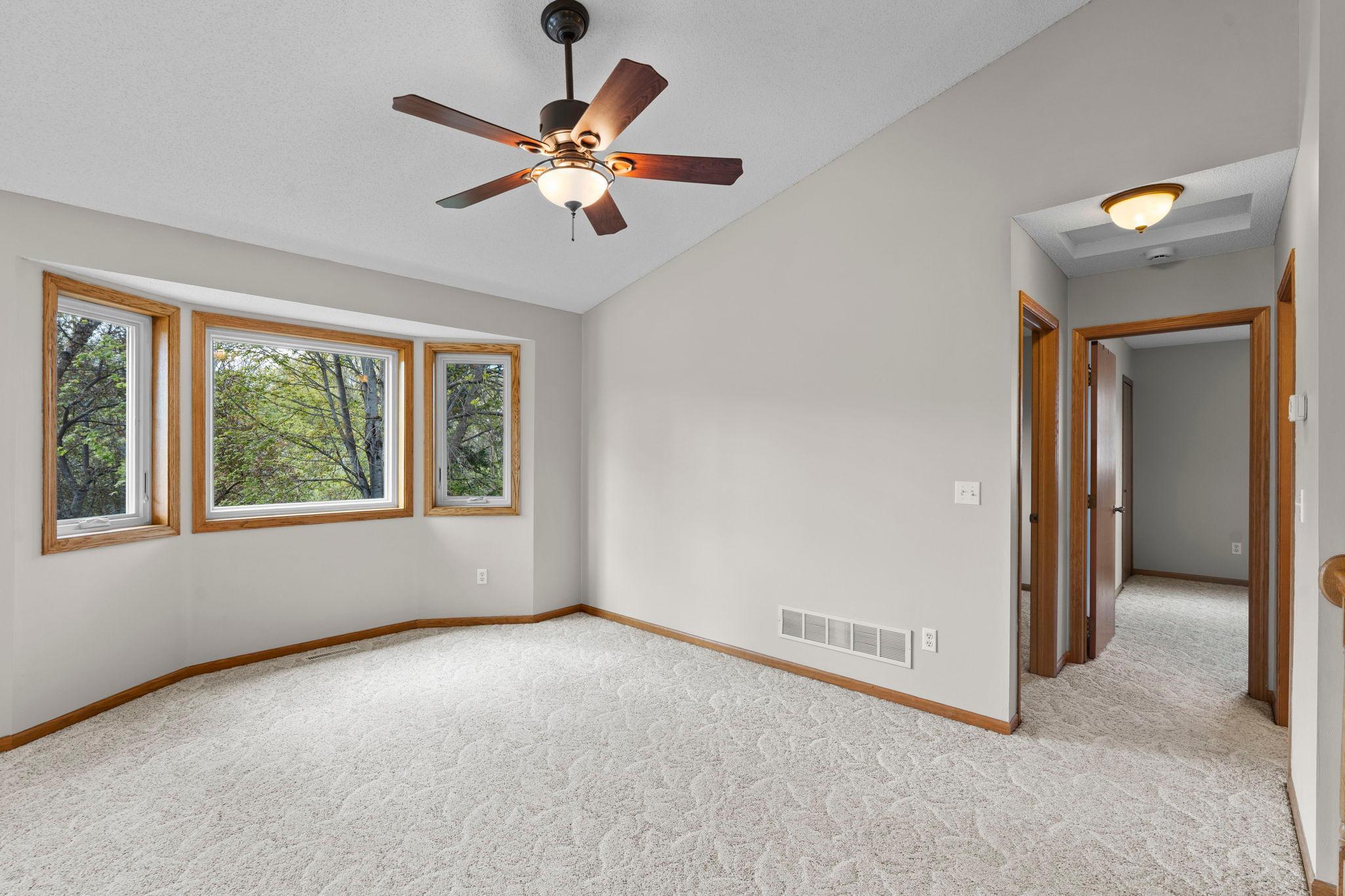 Bay window in living room