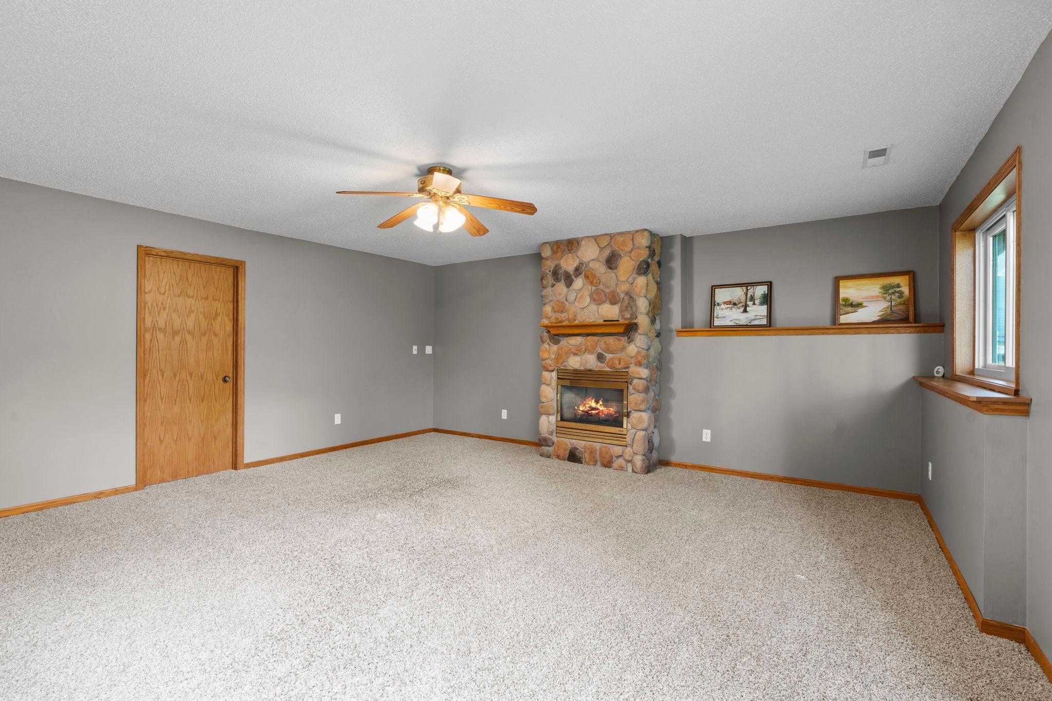 Large family room with office nearby