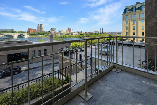 This gorgeous view overlooks the Mississippi River, 3rd Ave. Bridge, Stone Arch Bridge, St. Anthony Falls, and the new Waterworks Park.