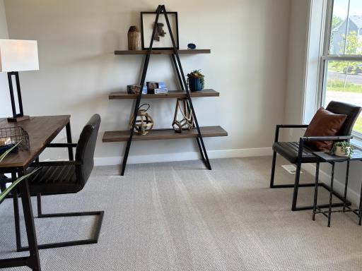 Versatile front flex room is perfect for a home office, study, music room or playroom.