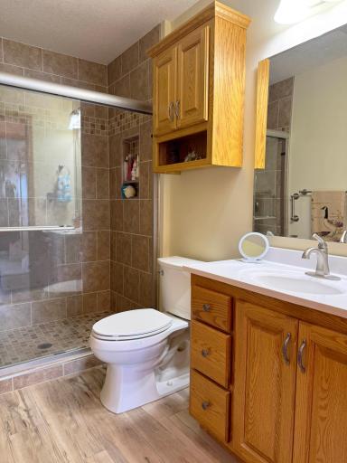 A shot of the bathroom on the main level.