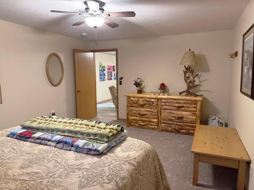 Another angle of the first bedroom on the lower level.