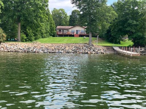 One more summer photo of the home taken from the lake. These rippling waters can be yours to enjoy this summer!