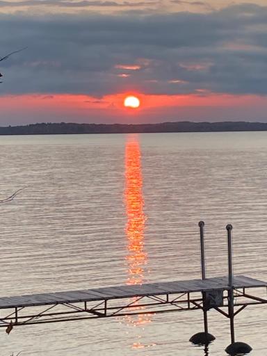 One more sunset photo looking over the dock across the lake.