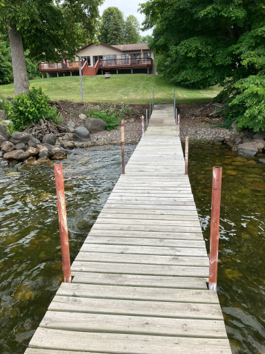Looking back towards the home from the dock during the summer.