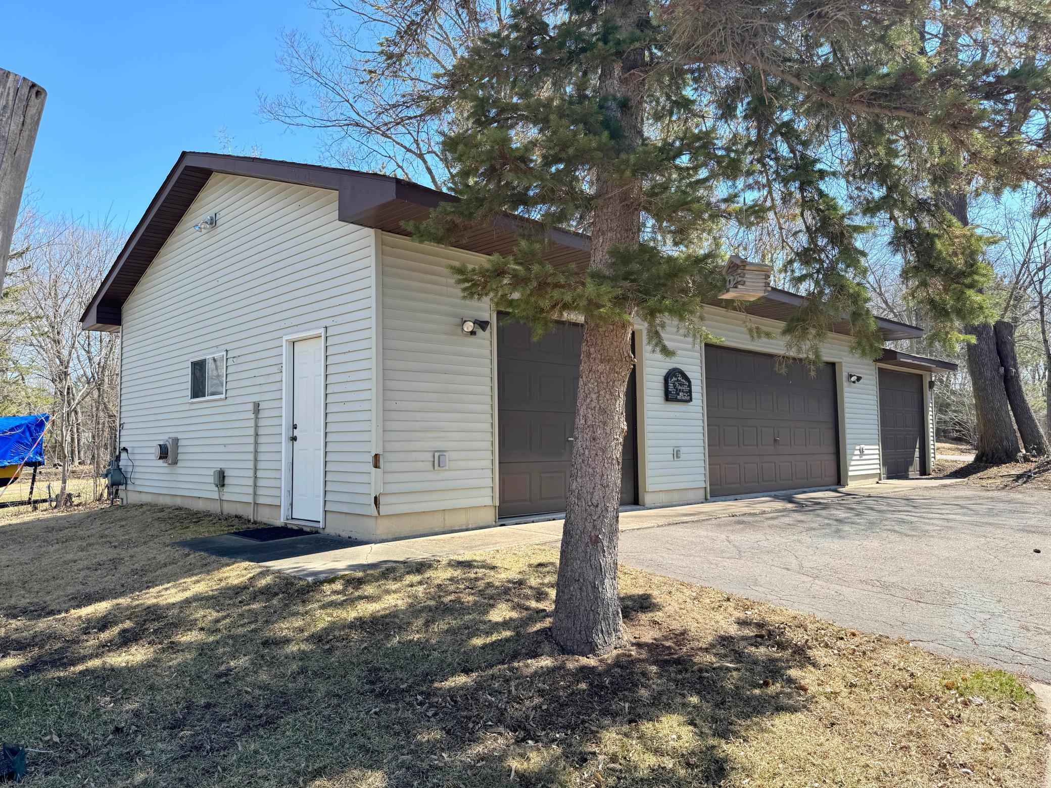 A look at the 4-car garage.