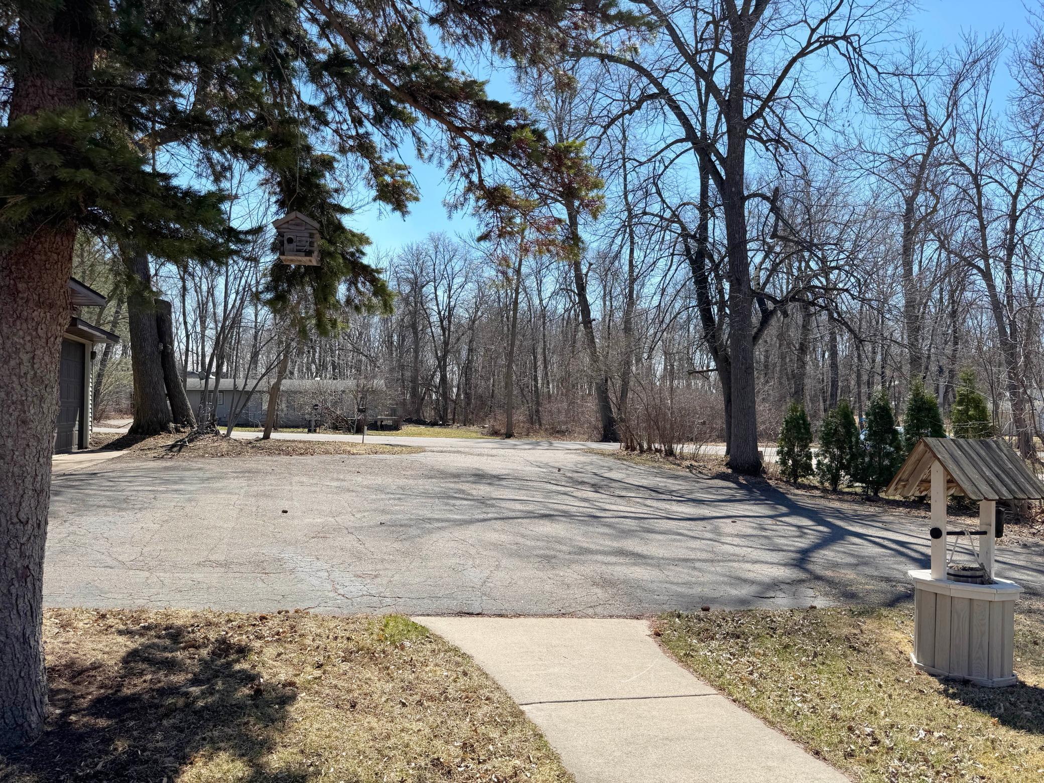 A shot of the driveway.