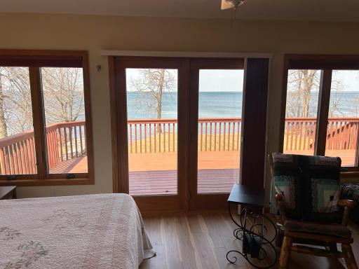 Your view from the patio door and windows in the primary bedroom.