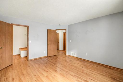 Upper level bedroom 1 with huge walk in closet
