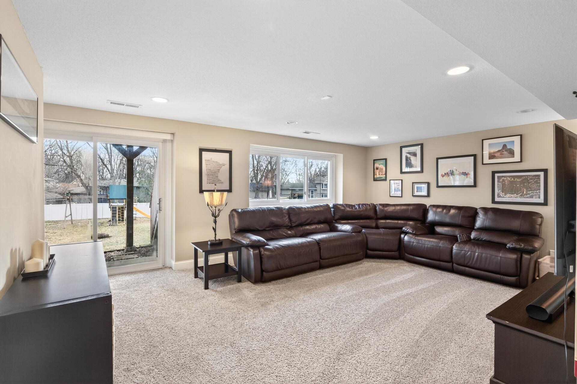 Lower level designed for entertaining, relaxing, or creating your dream recreation space.