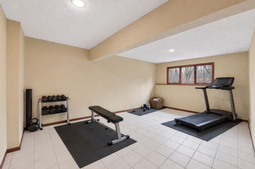 Lower level flex room perfect for a home gym