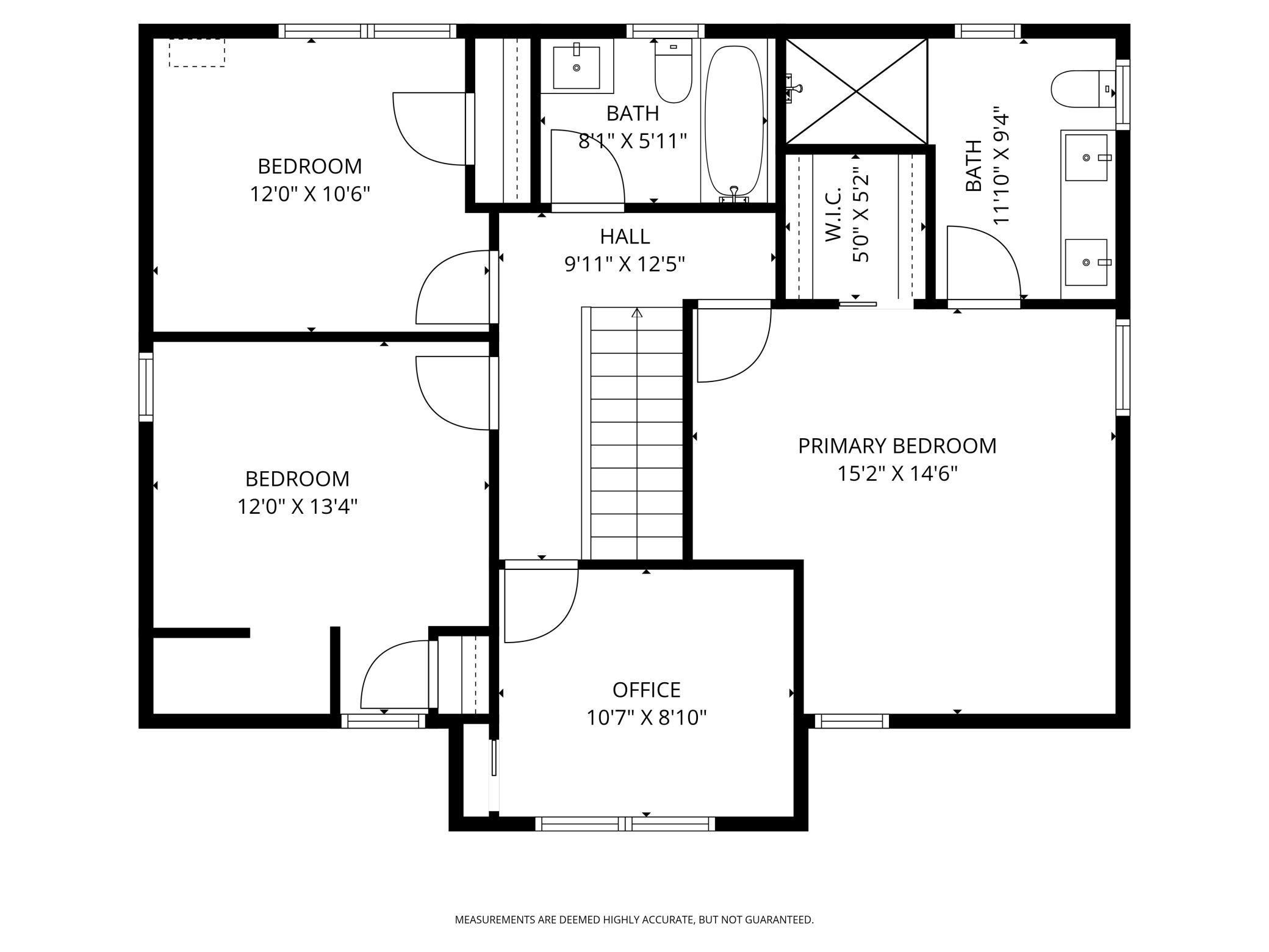 Upper level floor plan