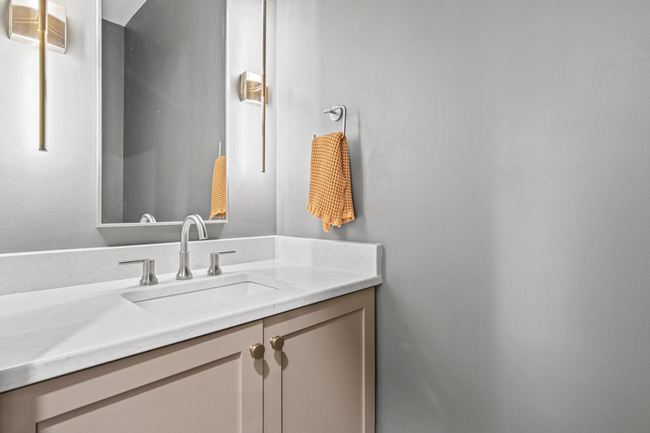 Convenient main level half bath